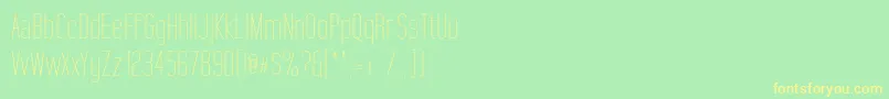TallFilmsExpanded Font – Yellow Fonts on Green Background