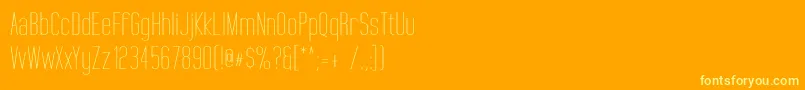 TallFilmsExpanded Font – Yellow Fonts on Orange Background