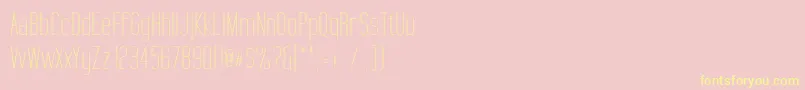 TallFilmsExpanded-Schriftart – Gelbe Schriften auf rosa Hintergrund