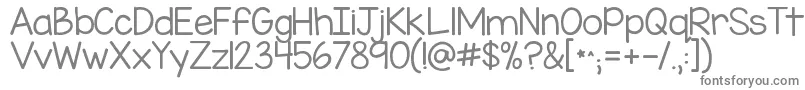 Kgmissspeechyipa Font – Gray Fonts on White Background
