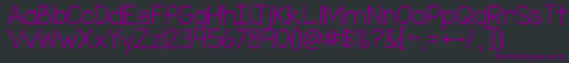 Kgmissspeechyipa Font – Purple Fonts on Black Background