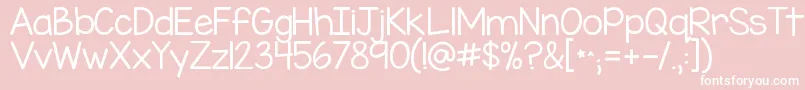 Kgmissspeechyipa Font – White Fonts on Pink Background