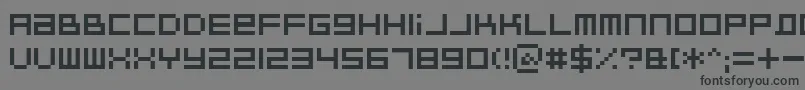 フォントBitdust2 – 黒い文字の灰色の背景