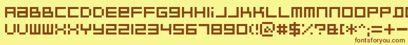 Bitdust2 Font – Brown Fonts on Yellow Background