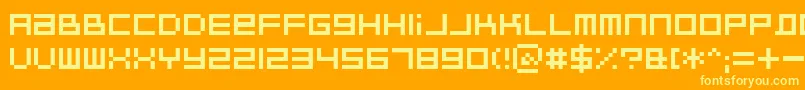 Bitdust2 Font – Yellow Fonts on Orange Background