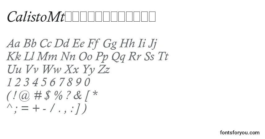 Schriftart CalistoMtРљСѓСЂСЃРёРІ – Alphabet, Zahlen, spezielle Symbole