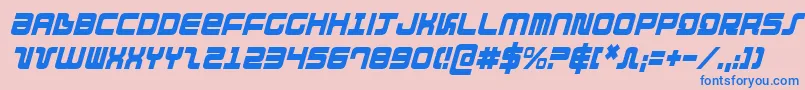 DirektorCondensedItalic Font – Blue Fonts on Pink Background