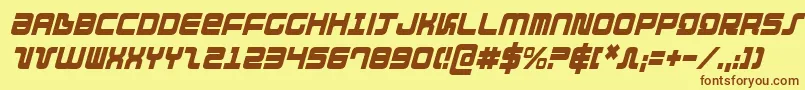 Шрифт DirektorCondensedItalic – коричневые шрифты на жёлтом фоне