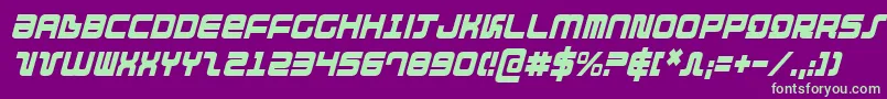 DirektorCondensedItalic Font – Green Fonts on Purple Background