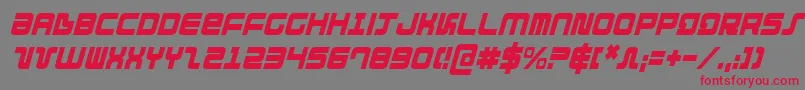 DirektorCondensedItalic Font – Red Fonts on Gray Background