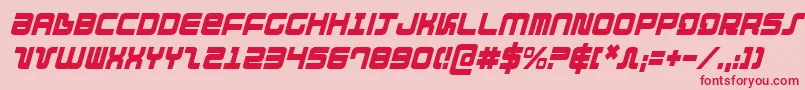 Fonte DirektorCondensedItalic – fontes vermelhas em um fundo rosa