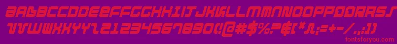 DirektorCondensedItalic Font – Red Fonts on Purple Background