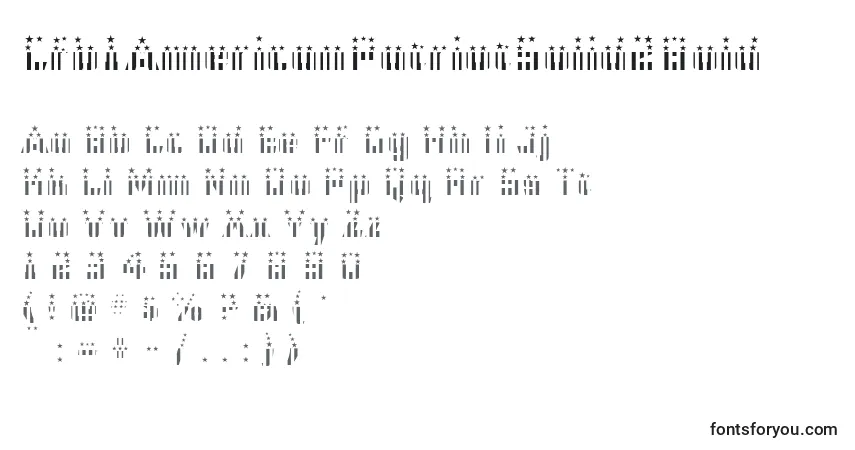 A fonte Cfb1AmericanPatriotSolid2Bold (81832) – alfabeto, números, caracteres especiais