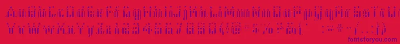 Cfb1AmericanPatriotSolid2Bold Font – Purple Fonts on Red Background