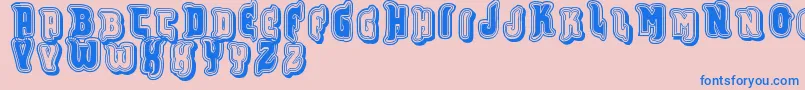 Vtks Furious Font – Blue Fonts on Pink Background