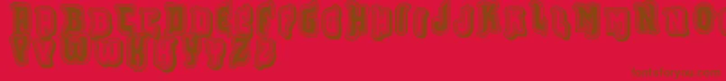 Vtks Furious Font – Brown Fonts on Red Background