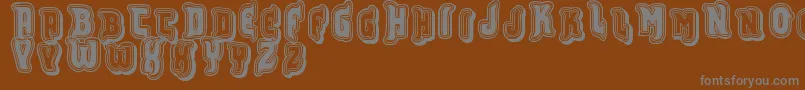Vtks Furious-Schriftart – Graue Schriften auf braunem Hintergrund