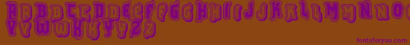 Vtks Furious Font – Purple Fonts on Brown Background