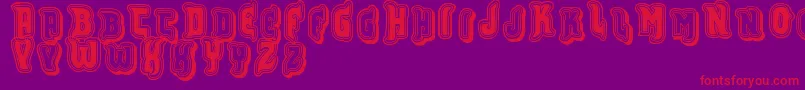Vtks Furious Font – Red Fonts on Purple Background