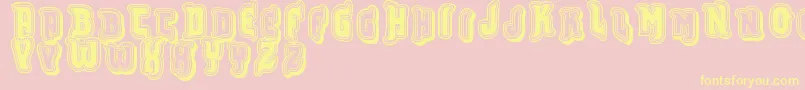Vtks Furious Font – Yellow Fonts on Pink Background