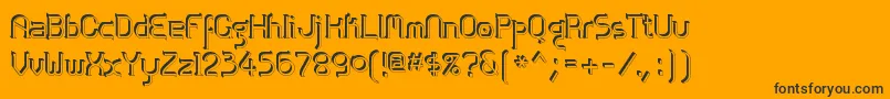 Zoloftsideffex Font – Black Fonts on Orange Background