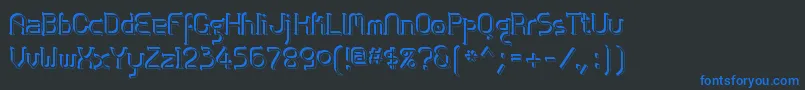 Zoloftsideffex Font – Blue Fonts on Black Background