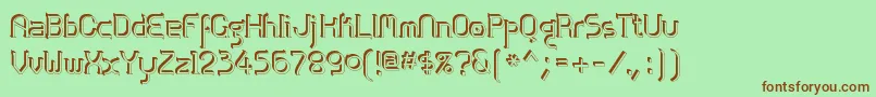 Zoloftsideffex Font – Brown Fonts on Green Background