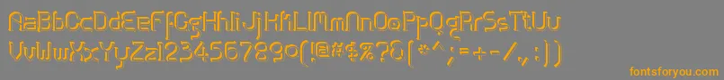 Zoloftsideffex Font – Orange Fonts on Gray Background