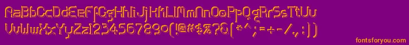 Zoloftsideffex Font – Orange Fonts on Purple Background