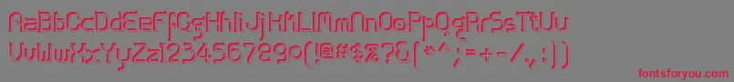 Zoloftsideffex Font – Red Fonts on Gray Background