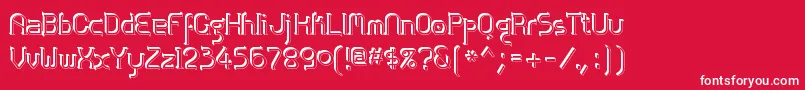 フォントZoloftsideffex – 赤い背景に白い文字