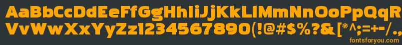 PakenhamkayoRegular Font – Orange Fonts on Black Background