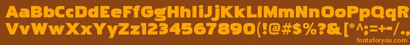 PakenhamkayoRegular Font – Orange Fonts on Brown Background