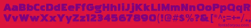 PakenhamkayoRegular Font – Purple Fonts on Red Background