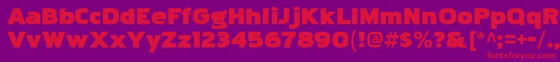 PakenhamkayoRegular Font – Red Fonts on Purple Background