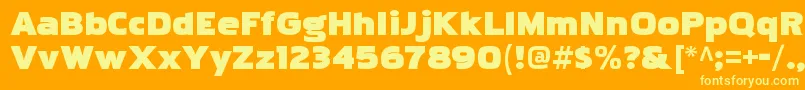 PakenhamkayoRegular Font – Yellow Fonts on Orange Background
