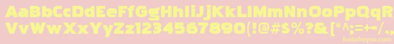 PakenhamkayoRegular Font – Yellow Fonts on Pink Background