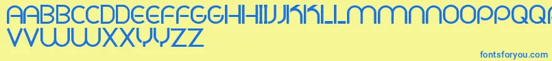 PligNovaParaDafontSoloLetras Font – Blue Fonts on Yellow Background