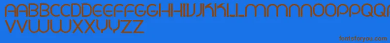 PligNovaParaDafontSoloLetras-fontti – ruskeat fontit sinisellä taustalla