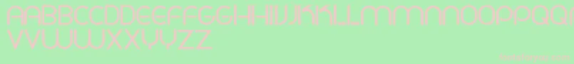 フォントPligNovaParaDafontSoloLetras – 緑の背景にピンクのフォント