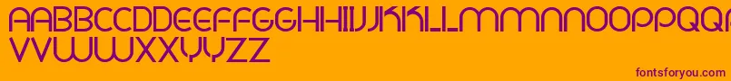 Шрифт PligNovaParaDafontSoloLetras – фиолетовые шрифты на оранжевом фоне
