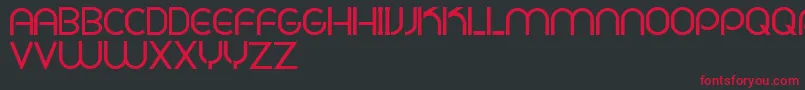 フォントPligNovaParaDafontSoloLetras – 黒い背景に赤い文字