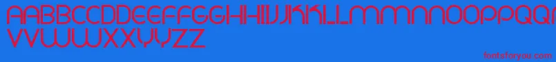 フォントPligNovaParaDafontSoloLetras – 赤い文字の青い背景