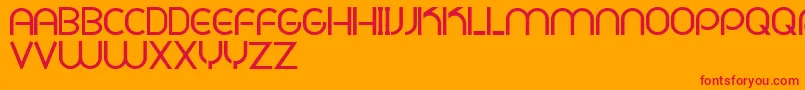 フォントPligNovaParaDafontSoloLetras – オレンジの背景に赤い文字