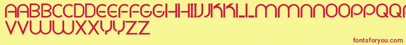 PligNovaParaDafontSoloLetras Font – Red Fonts on Yellow Background