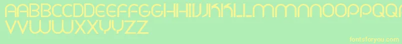 PligNovaParaDafontSoloLetras Font – Yellow Fonts on Green Background