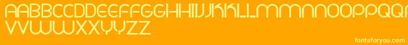 Шрифт PligNovaParaDafontSoloLetras – жёлтые шрифты на оранжевом фоне