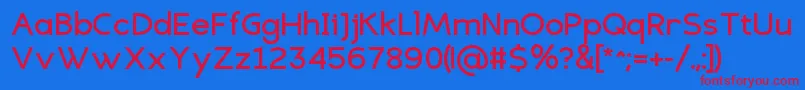 EligiblesansBold Font – Red Fonts on Blue Background