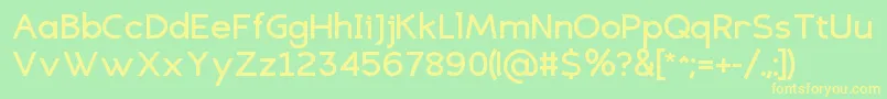 EligiblesansBold Font – Yellow Fonts on Green Background