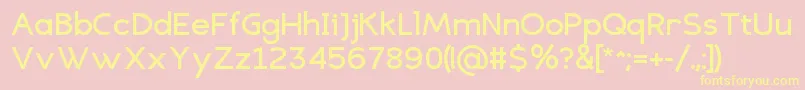 EligiblesansBold Font – Yellow Fonts on Pink Background